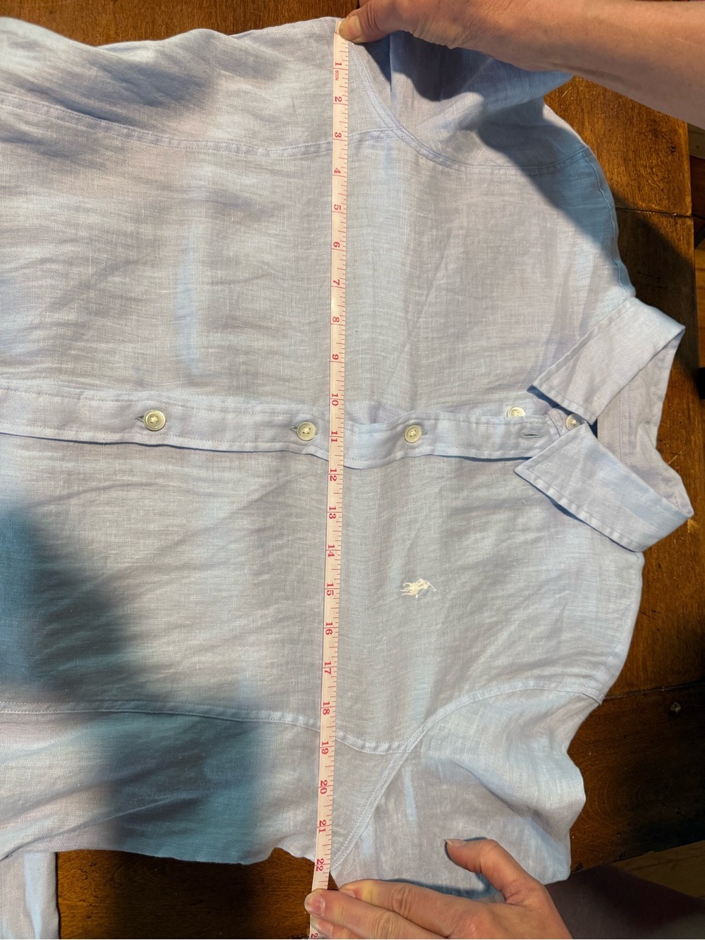 Polo by Ralph Lauren Light Blue Striped Long Sleeve Shirt Dress - Picture 7 of 7